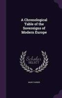 A Chronological Table of the Sovereigns of Modern Europe