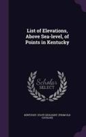 List of Elevations, Above Sea-Level, of Points in Kentucky