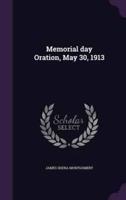 Memorial Day Oration, May 30, 1913