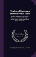 Plea for a Missionary Brotherhood in India
