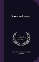 Poems and Songs ..
