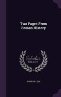 Two Pages From Roman History
