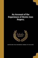 An Account of the Experience of Hester Ann Rogers;
