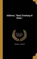 Address, "Heat Treating of Steel,"