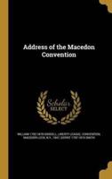 Address of the Macedon Convention