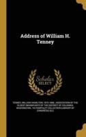 Address of William H. Tenney