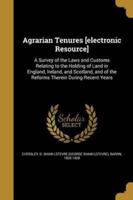Agrarian Tenures [Electronic Resource]