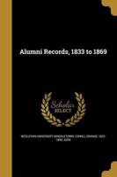 Alumni Records, 1833 to 1869