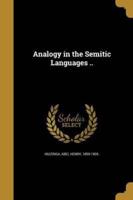 Analogy in the Semitic Languages ..