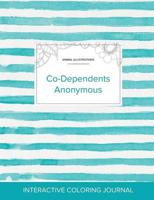 Adult Coloring Journal: Co-Dependents Anonymous (Animal Illustrations, Turquoise Stripes)