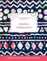 Adult Coloring Journal: Debtors Anonymous (Sea Life Illustrations, Tribal Floral)