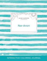 Adult Coloring Journal: Nar-Anon (Butterfly Illustrations, Turquoise Stripes)