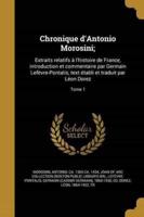 Chronique d'Antonio Morosini;