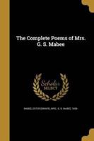 The Complete Poems of Mrs. G. S. Mabee
