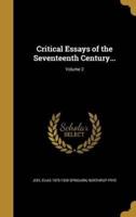 Critical Essays of the Seventeenth Century...; Volume 2