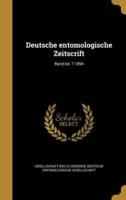 Deutsche Entomologische Zeitscrift; Band Bd. 7 1894