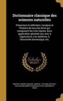 Dictionnaire Classique Des Sciences Naturelles