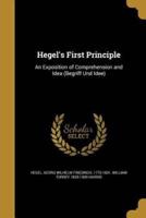 Hegel's First Principle