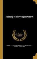 History of Provençal Poetry;