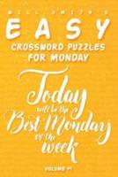Will Smith Easy Crossword Puzzles For Monday - Volume 1