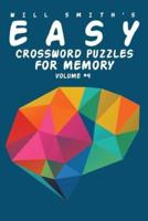Will Smith Easy Crossword Puzzles For Memory - Volume 4