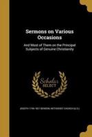 Sermons on Various Occasions