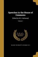 Speeches in the House of Commons