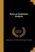 Notes on Qualitative Analysis