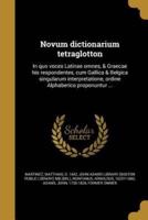Novum Dictionarium Tetraglotton