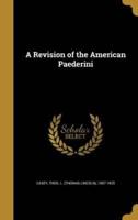 A Revision of the American Paederini