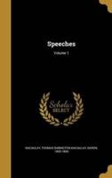 Speeches; Volume 1