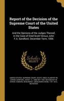 Report of the Decision of the Supreme Court of the United States