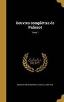 Oeuvres Complèttes De Palissot; Tome 7