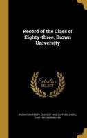 Record of the Class of Eighty-Three, Brown University
