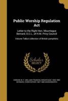 Public Worship Regulation Act