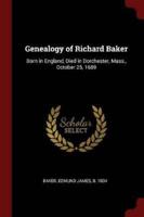 Genealogy of Richard Baker