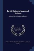 David Einhorn, Memorial Volume