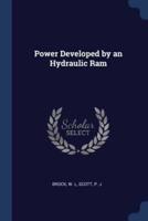 Power Developed by an Hydraulic Ram