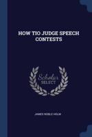 How Tio Judge Speech Contests