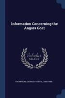 Information Concerning the Angora Goat