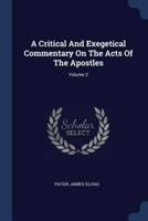 A Critical And Exegetical Commentary On The Acts Of The Apostles; Volume 2
