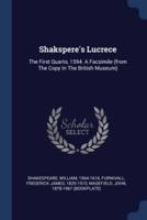 Shakspere's Lucrece