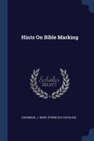 Hints On Bible Marking