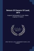 Return Of Owners Of Land, 1873