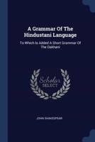 A Grammar Of The Hindustani Language