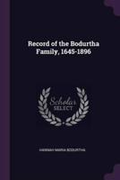 Record of the Bodurtha Family, 1645-1896