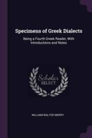 Specimens of Greek Dialects