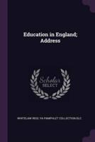 Education in England; Address