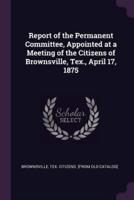 Report of the Permanent Committee, Appointed at a Meeting of the Citizens of Brownsville, Tex., April 17, 1875