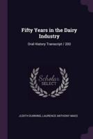 Fifty Years in the Dairy Industry